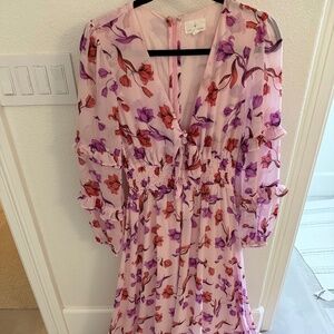 Lost + Wander Garden Of Delight Maxi Floral Ruffle Dress SMALL